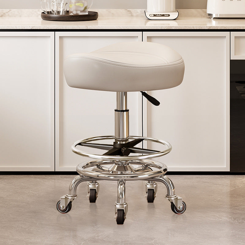Saddle Chair Kitchen Cooking Chair Front Desk Cashier High Stool Universal Wheel Lifting Chair Beauty Barber Stool
