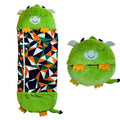 Kids' sleeping bag - foldable anti-kick quilt, children's sleeping bag with cartoon animal design and pillow