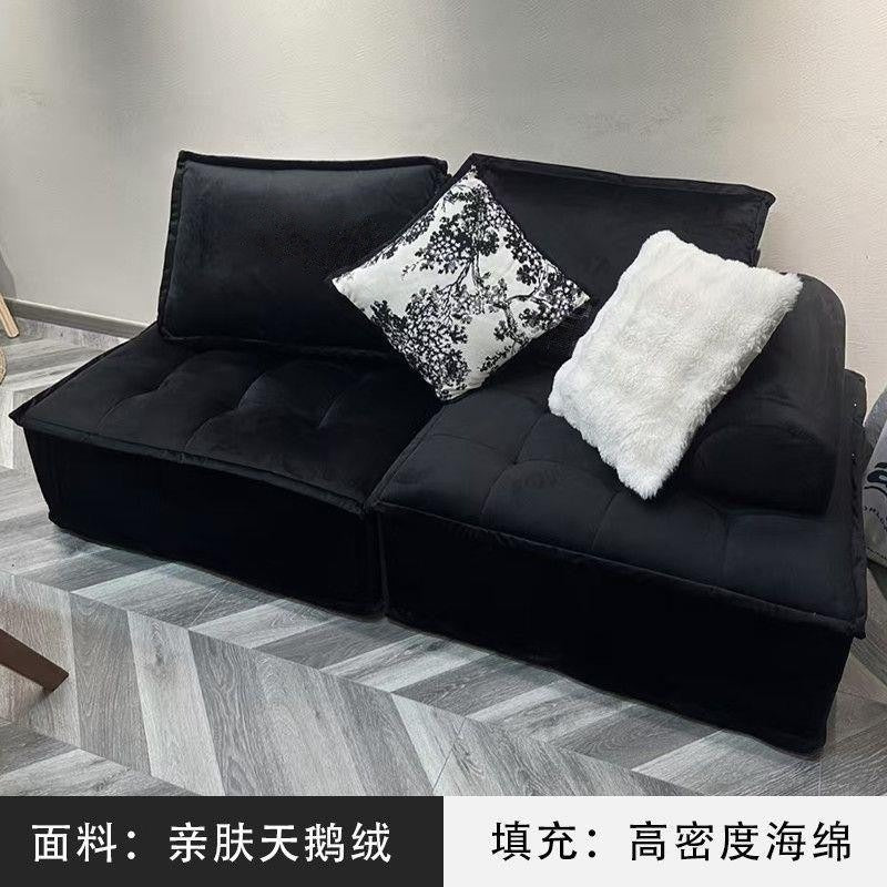 Lazy sofa apartment small apartment italian normcore living room popular technology cloth accessible luxury square single tofu sofa