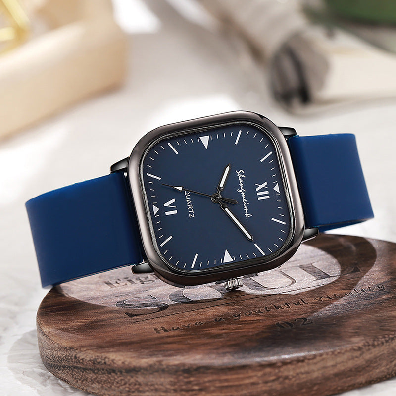 Shangmei square watch unisex fashion quartz watch minimalist trendy faux leather trim alloy manufacturer wholesale