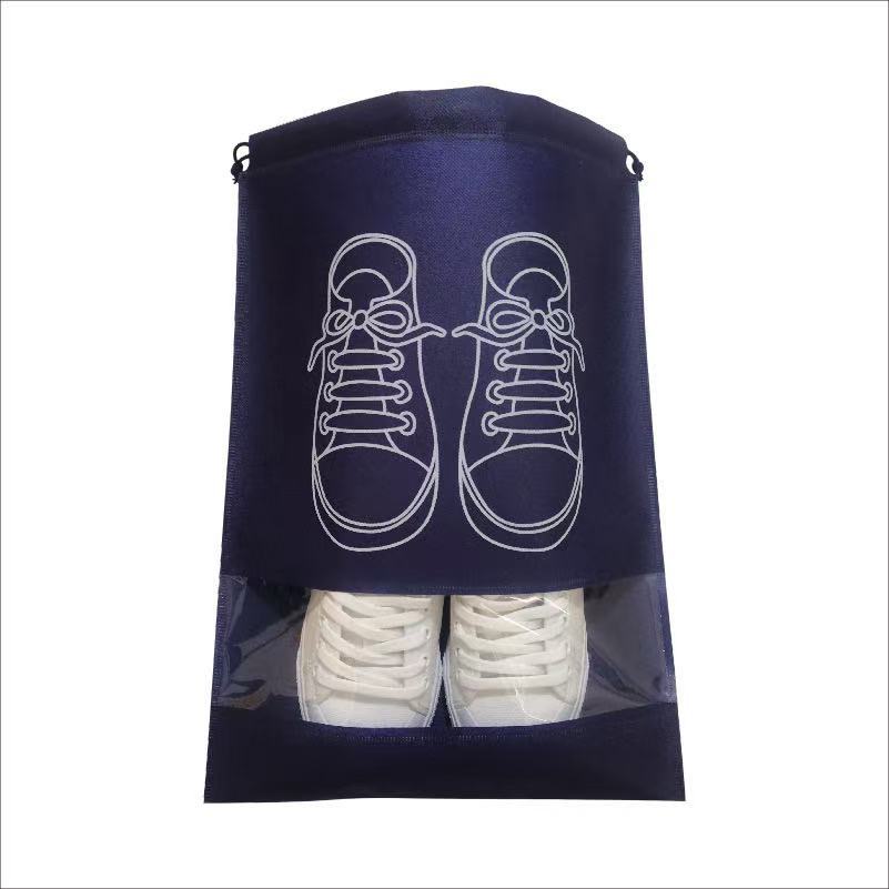 Portable storage, dustproof and moisture-proof thickened shoe bag, shoe storage bag, drawstring bundle bag finishing, travel storage shoe cover.