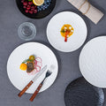 Nordic texture new hotel round plate retroclassy ceramic steak plate pasta plate for home vegetable plate