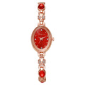 New arrival shangmei brand high-looking casualfashionelegantaccessible luxury diamond-encrusted retro oval watch women's watch