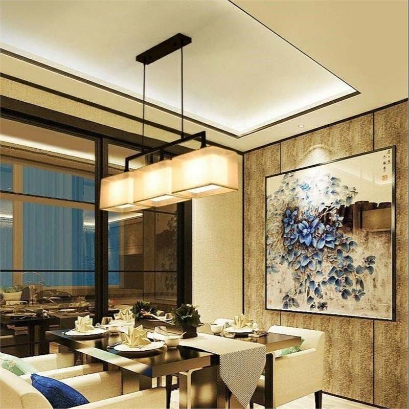 Restaurant chandelier three-head dining table lamp creative stylish tea room lamp modern casualchinoiserie zen bar lamp