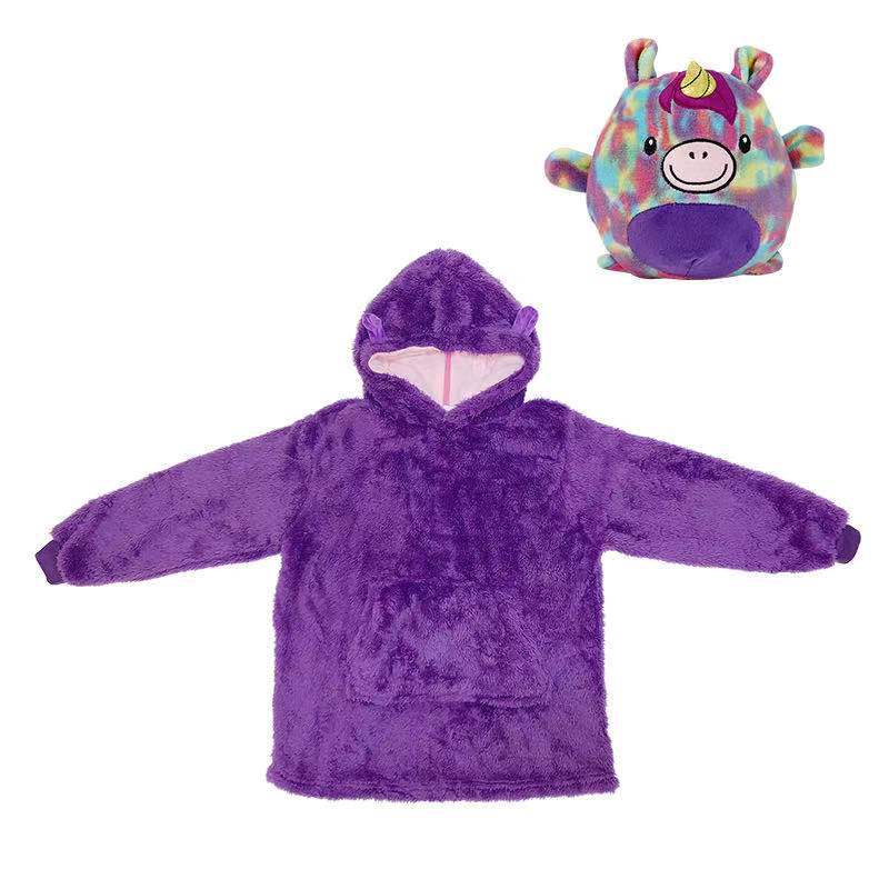 winter new children's pullover pajamas pet shape kids' sleepwear cartoon plush pillow