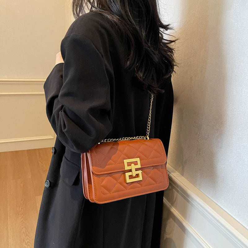 Rhombus chain bag winter women's 2025 new high-end versatile messenger bag fashion explosion shoulder small square bag