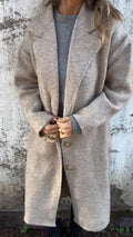 2024 new amazon women's fall/winter lapel long sleeve casual wool blend coat