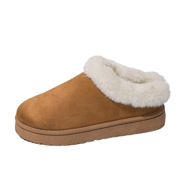 Maomaokou snow boots for women winternew arrivalk-stylethick sole short tube slip-on lazy exportplus size cotton shoes