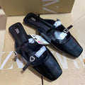 Za2024summernew arrivalflats toe cap one-piece belt diamond buckle decoration fashionoutwear women's sandals