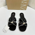 Za summer new arrivals 2025: flat sandals with metal buckle strap - trending style
