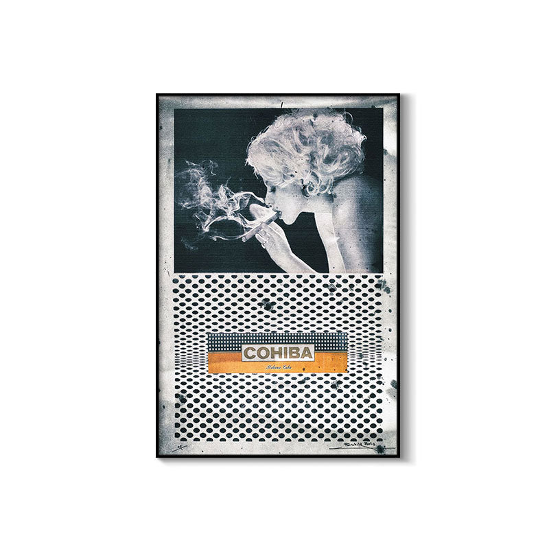 Bar decorative painting industrial style retro beautiful woman ktv box dance hall clear bar background wall painting creative painting