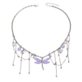 fashiontrendy purple dragonfly pendant necklace multi-layer tassel niche stylesense of designeleganteasiest for match clavicle chain