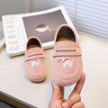 Girls' leather shoes - new autumn  korean style, trendy cartoon embroidered birkenstock-style soft sole flats for baby girls