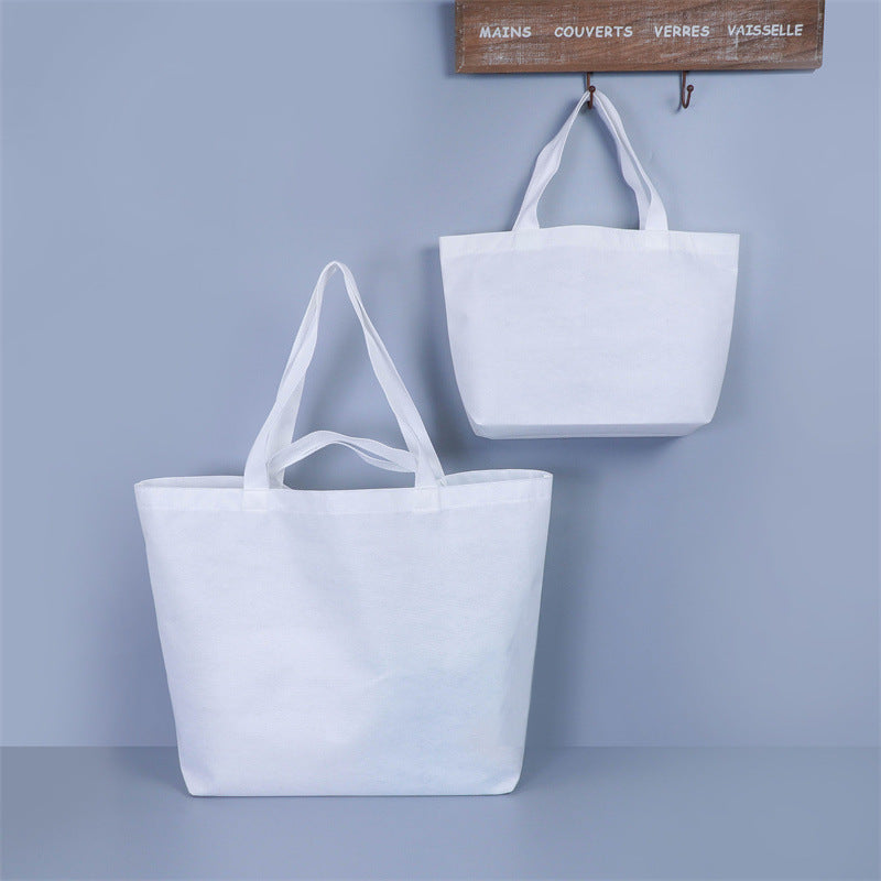 Spot Lixin cloth shopping bag foldable square bottom color printing coated non-woven handbag wholesale can add LOGO