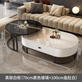 Accessible luxury oval glass coffee table living room for home tea table popular classy marble coffee table tea table adult
