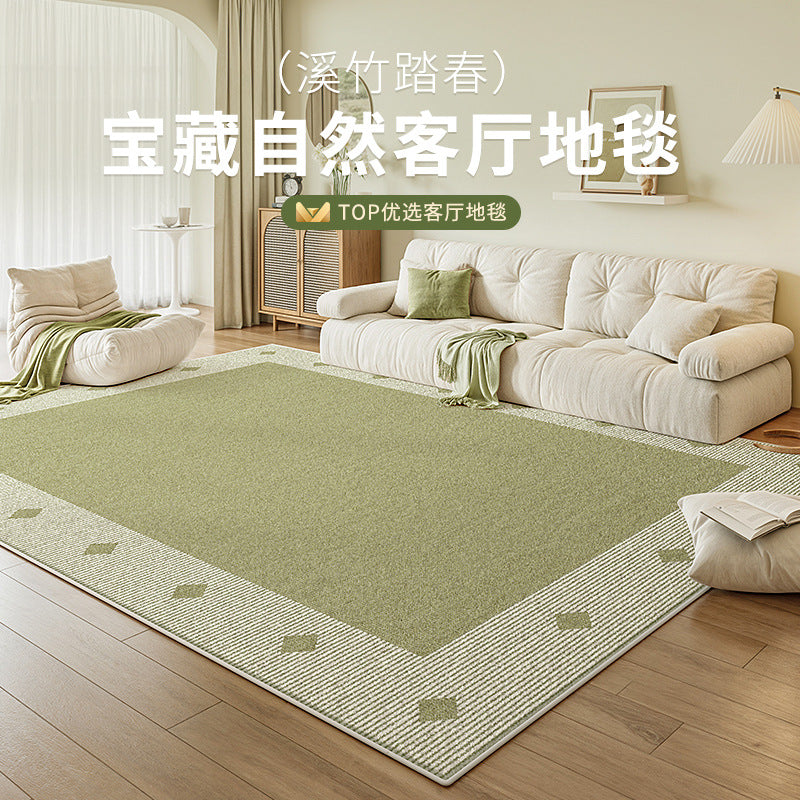 Green  new arrival carpet - no-wash, large area, full coverage floor mat - light luxury, high-end, waterproof, stain-resistant living room rug