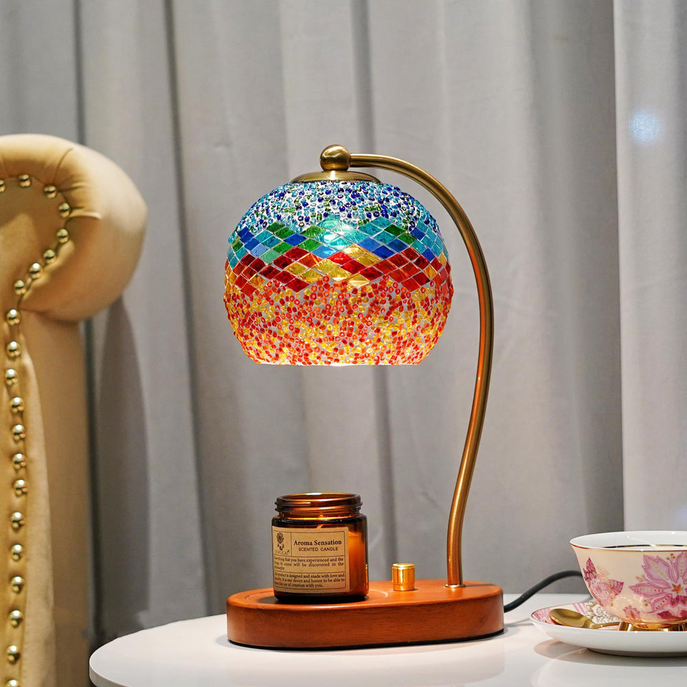 Moroccan flameless aroma lamp wax melting lamp birthday gift bedroom bedside lamp american retro romantic decorative table lamp
