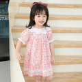 Summernew arrival shell lace collar kids princess dress baby girl summer floral girldress outing skirt