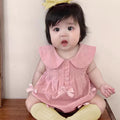 Newborn lightweight triangle romper - sweet & chic summer bodysuit for baby girls