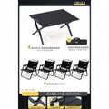 Camping table outdoor multi-functional foldable camping table and chair suit stall table portable plaid camping chair no