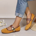 Exportplus sizespring & fallnew arrivalleopard print one-piece strap flatsflats women's flats square toe easiest for match soft bottom floating shoes wholesale