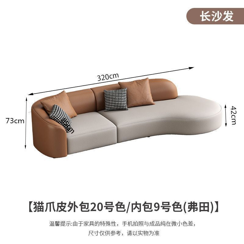 Hotel booth vip lounge sales office sofa leather sofa chair leather art combination genuine leather light luxury full genuine leather