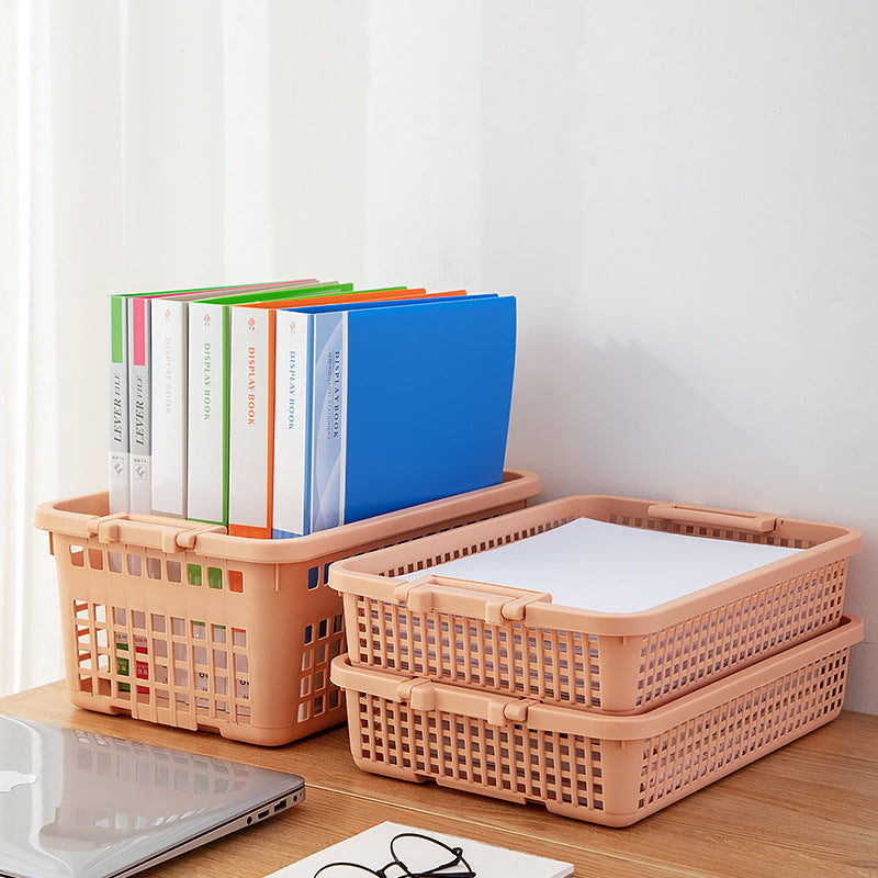 Cabinet Office Book Storage Box Plastic Japanese A4 File Storage Box Desktop Sundries Stationery Storage Basket