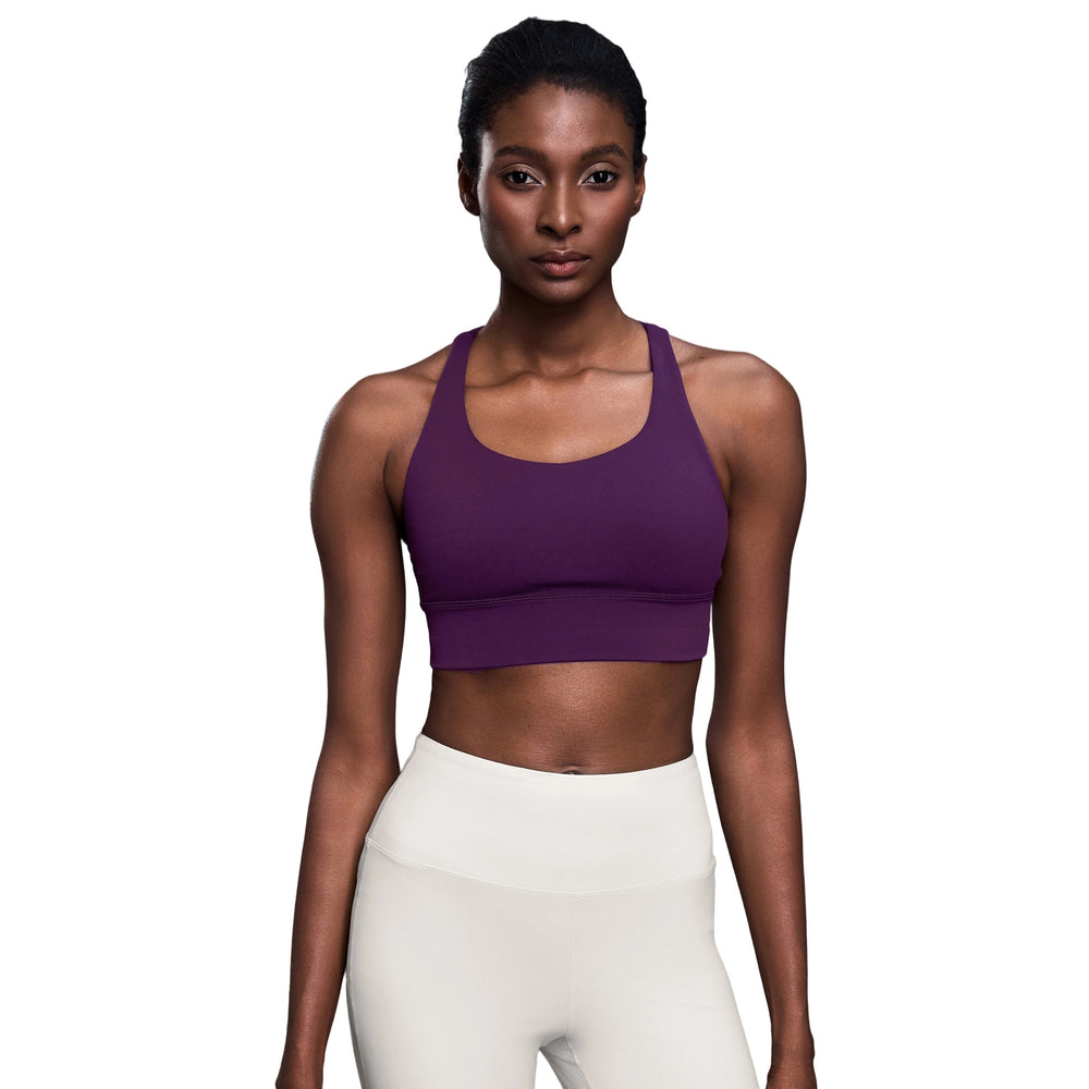 New arrival cross back yoga bra double-sided brushed nude high-strength bubble wrap push-up sports intimatesdw002