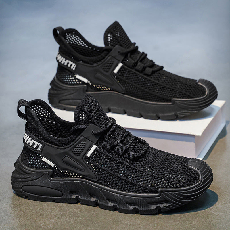 Men's summer new arrivals: breathable mesh casual shoes - lightweight, soft sole, shock-absorbing athletic sneakers for students