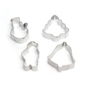 Factory direct christmas stainless steel cookie cutters - christmas tree & santa series - diy baking molds for cookies