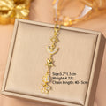 X-8373 gold-star [titanium steel chain copper inlaid zirconium pendant]