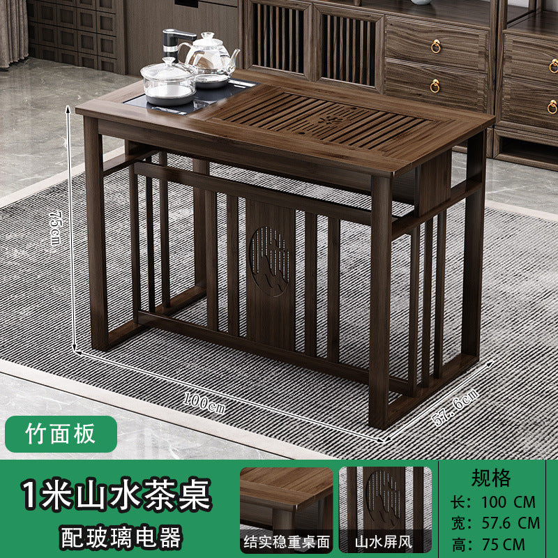 Balcony tea table and chair combination New Chinese-style office household small apartment Kung Fu tea table Boiling water integrated tea making table