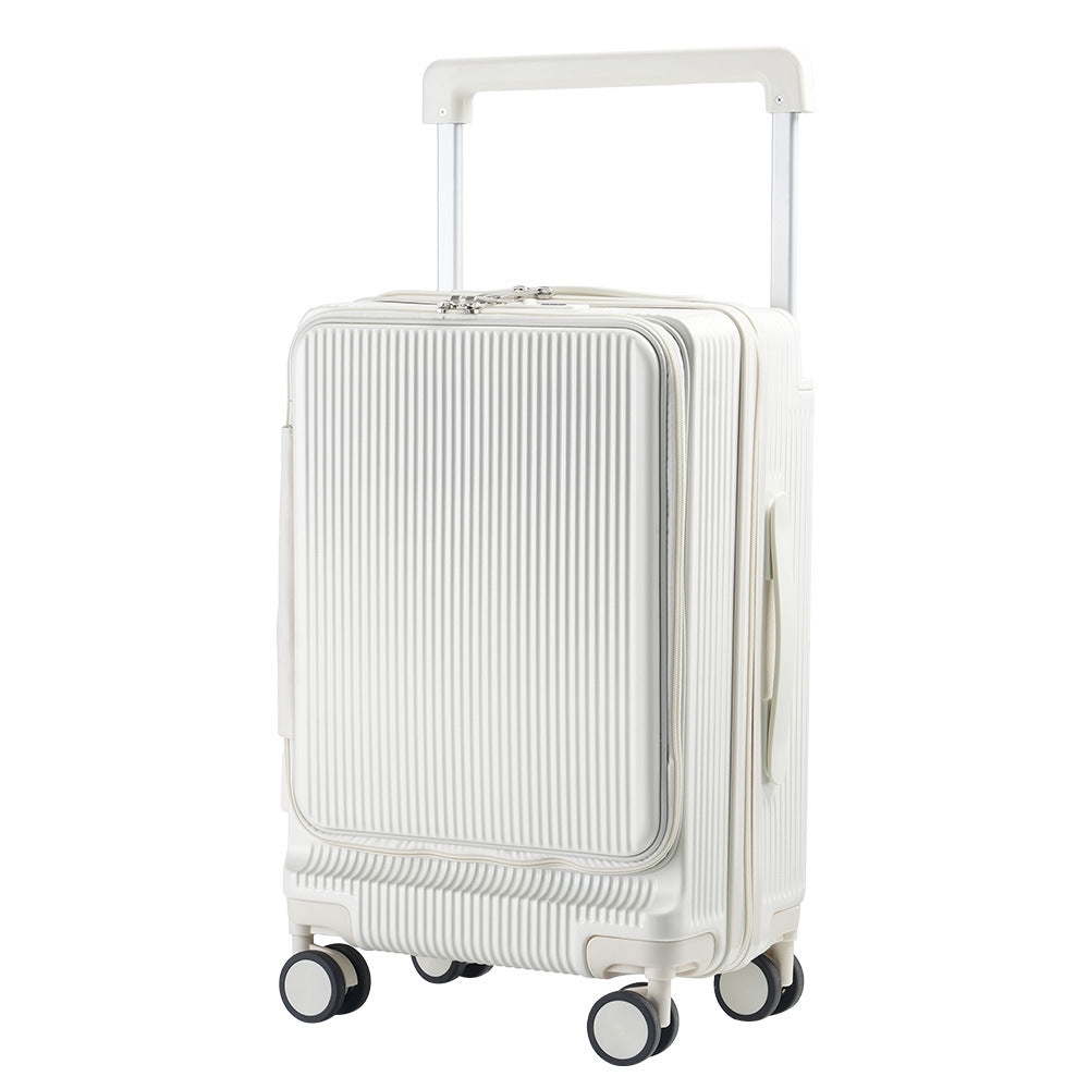 Side open cover full pass large capacity suitcase 26 inch anti-drop wide tie rod PC suitcase silent universal wheel trolley case