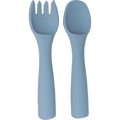 Children's silicone tableware set, complementary food bowl, baby learning to eat, fork, spoon, saliva pocket, strong suction, anti-drop tableware set