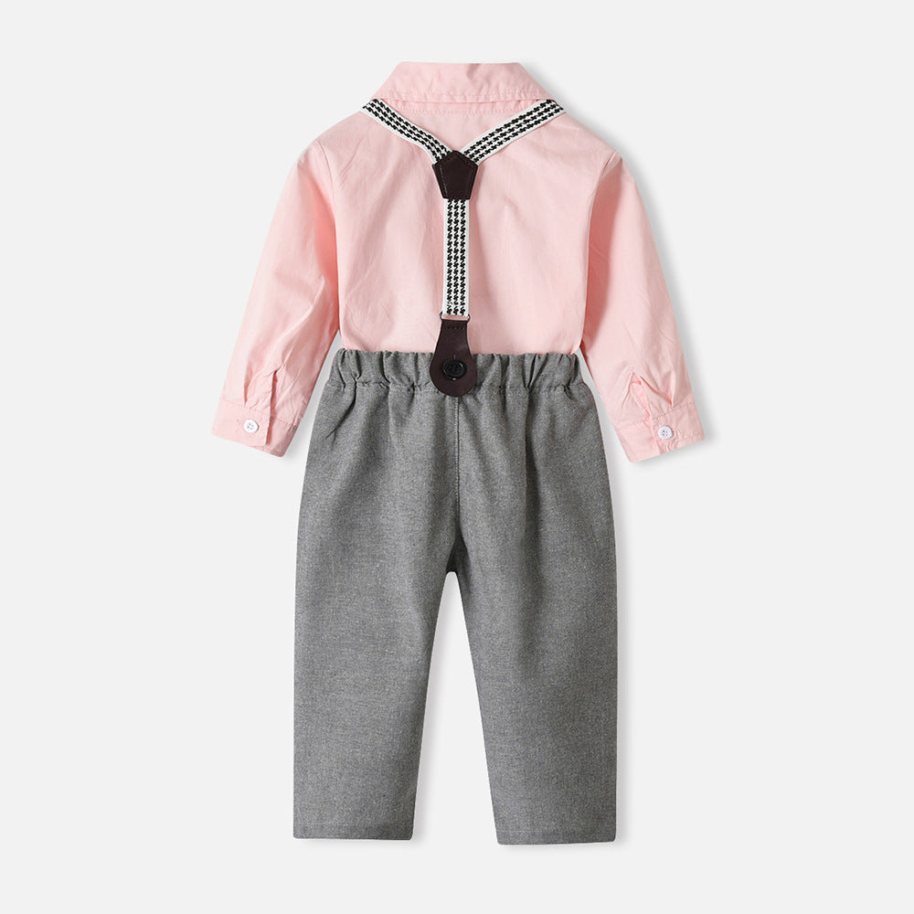 Kids' new spring collection: long-sleeve shirts, cardigans, trendy overalls, and bow ties - wholesale for export (sizes for toddlers to young children)