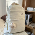 New large capacity butter casual backpack for students (middle & high school), korean style double shoulder bag, travel & street style bookbag