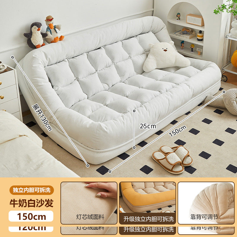 Beanbag sofa can lie down and sleep on the balcony, huge tatami double small apartment rental room human dog house