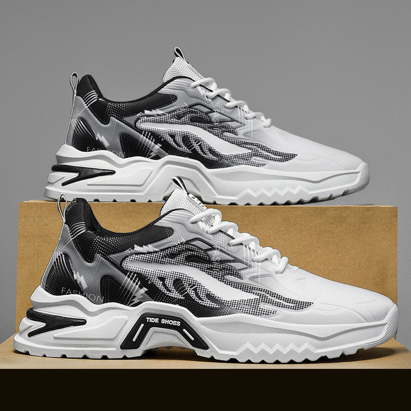 2026 new men's shoe hot seller: non-slip, breathable, student sports running shoes, chunky sole, versatile dad shoes, trendy men's sneakers