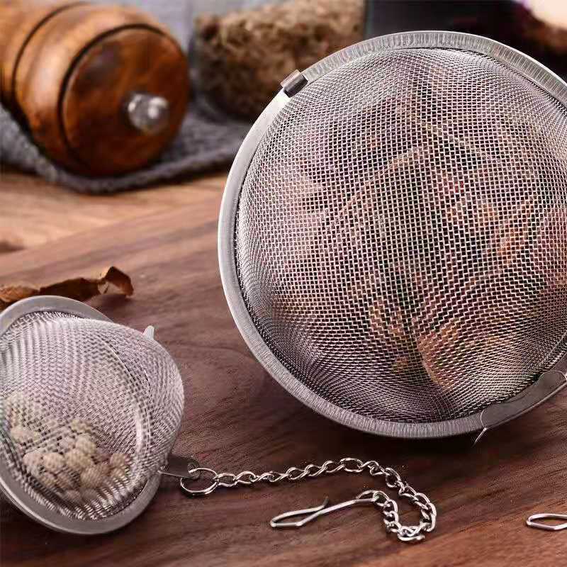 304 stainless steel seasoning ball household soup stew seasoning ball spice bag halogen material bag tea egg hot pot material bag