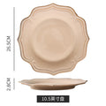 European retro ceramic western dinnerware restaurant hotel home use steak plate high-value unique ceramic plate dish