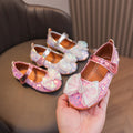 Girls'  spring new collection: sparkling soft-soled princess leather shoes for mid-to-large children - wholesale direct from the manufacturer, featuring hook-and-loop fasteners