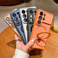 Suitable for samsung s26ultra mobile phone case, yadun contrast color skin feel magnetic bracket s26 matte high-end anti-fall