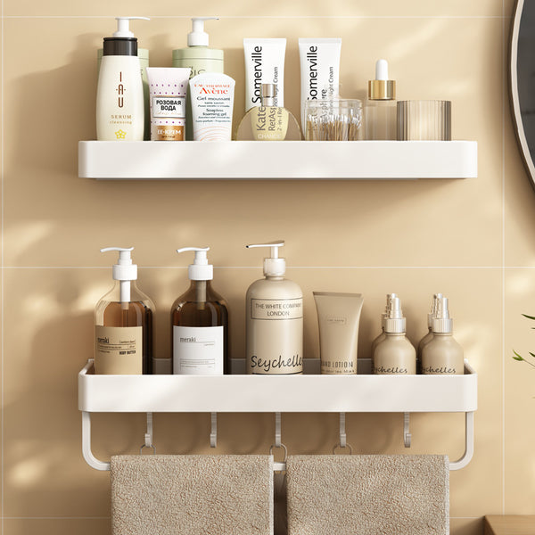 White toilet rack No punching Wall-mounted toilet Toilet washstand Wall bathroom storage rack