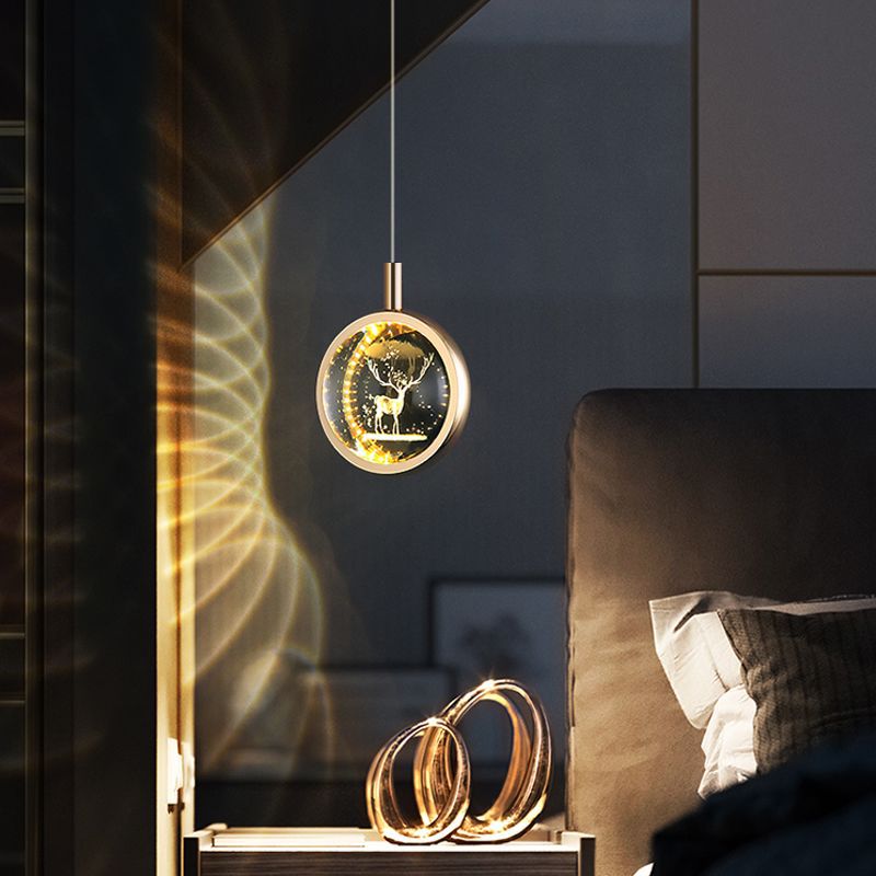 new luxury crystal ball bedside chandelier - trending bedroom, dining room, creative art bar, and cafe lighting