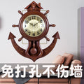 European retro swing clock living room wall clock fashion clock bedroom silent quartz clock creative clock