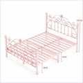 Wrought iron bed - thickened & reinforced, minimalist modern princess bed, trending online 1.8m, double bed, nordic single 1m, iron frame bed