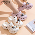 2025new arrivalthick sole goddess nightclub high heels clogs summerheight increaser toe beach sandals women's slippers