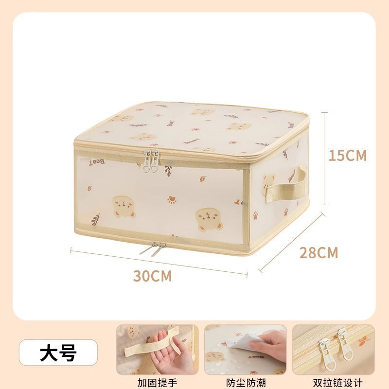 Clothes storage box Household large-capacity foldable storage box Pants layered finishing box Wardrobe storage artifact