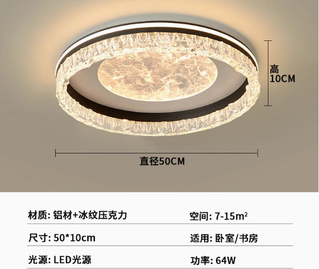 Zhongshan lamps Italian minimalist light luxury living room main lamp simple modern atmosphere rectangular living room ceiling lamp