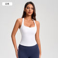 Women's yoga tank top - racerback, built-in bra, perfect for pilates, fitness, and activewear - yg-1007